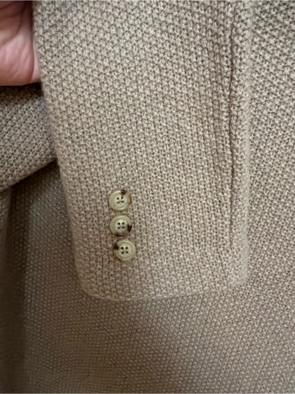 Lauren Ralph Lauren 100% Lambswool Shawl Collar Cardigan Sweater L Camel - Picture 8 of 11